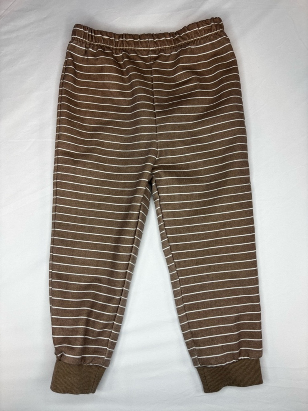 Kids Brown Stripe Jogger Pants - Cozy Everyday Bottoms